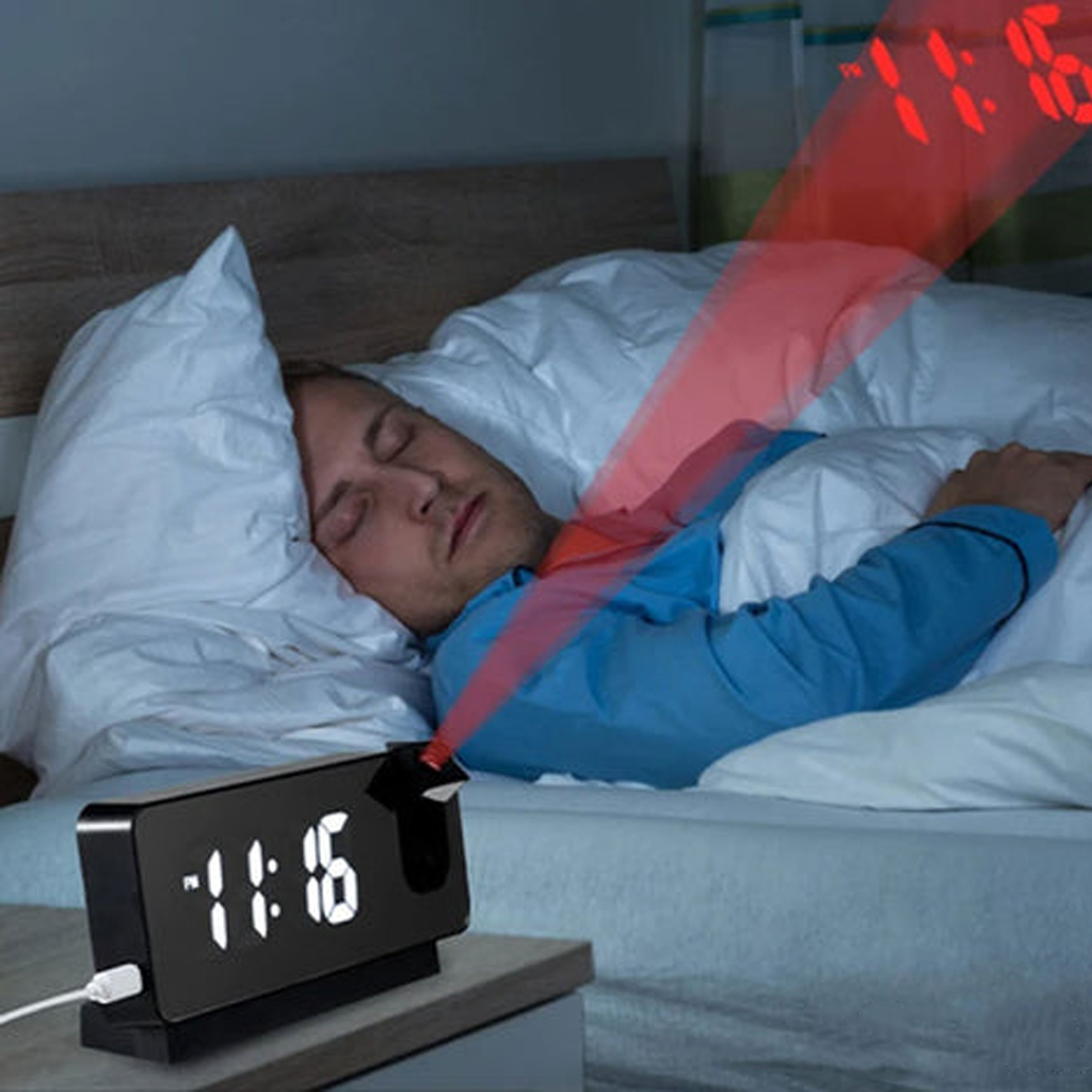 Réveil Numérique Intelligent avec Projection LED – Alliez technologie et confort au quotidien