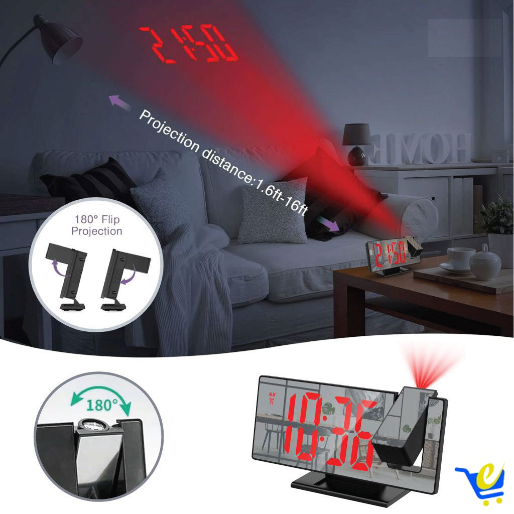 Réveil Numérique Intelligent avec Projection LED – Alliez technologie et confort au quotidien