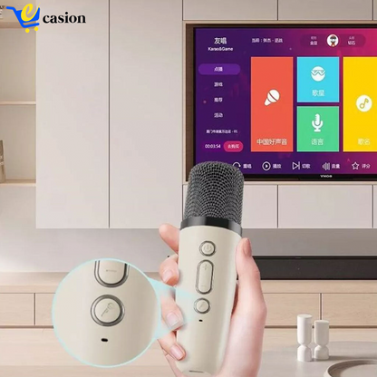 Mini Haut-Parleur Bluetooth Portable avec Deux Micros – Karaoké Nomade et Son Stéréo