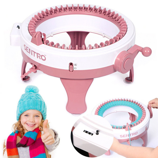 Machine à Tricoter Mini – Un Kit Éducatif et Créatif pour Réaliser Écharpes, Chapeaux et Pulls