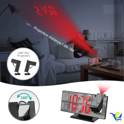 Réveil Numérique Intelligent avec Projection LED – Alliez technologie et confort au quotidien